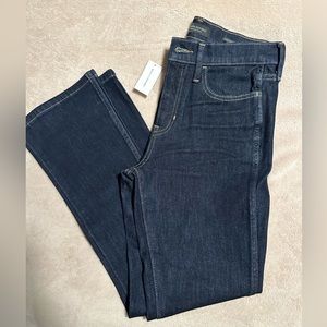 Women’s Banana Republic High-Rise Boot Crop dark denim jeans.